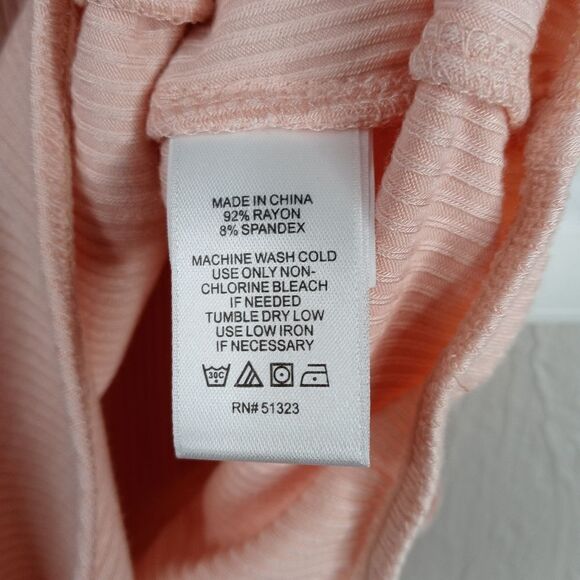 1. State Ribbed Ruffle Bodysuit in peach - Picture 8 of 8